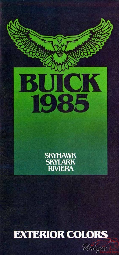 1985 Buick Skyhawk, Skylark and Riviera Exterior Paint Chart - A Page 1